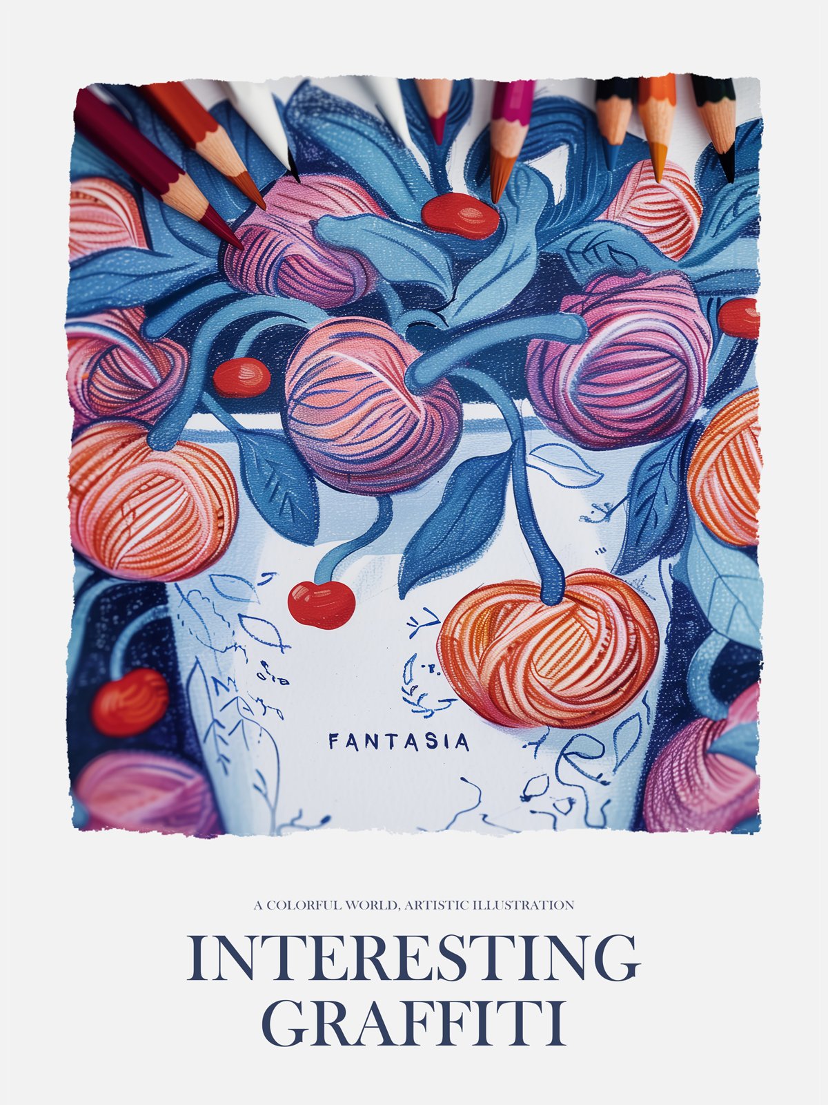 Fantasia Fruits with Colored Pencils 1 Fantasia Fruits with Colored Pencils